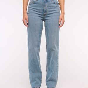Abercrombie & Fitch curve love high rise straight leg jeans